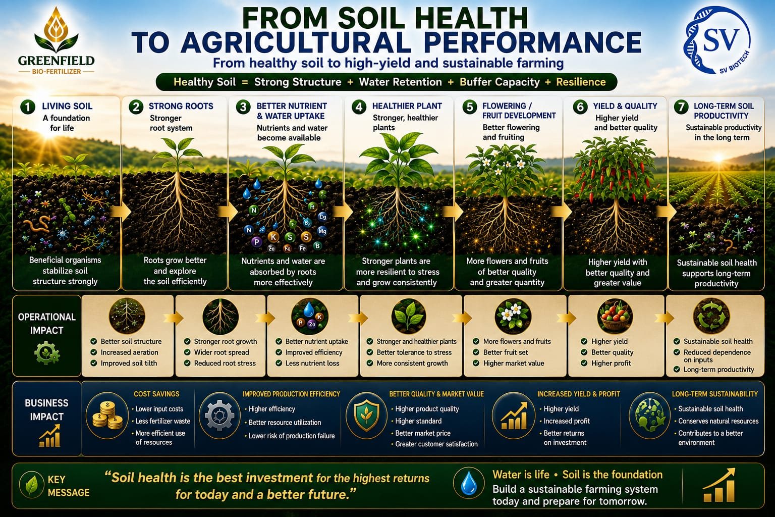 Soil health to agricultural performance